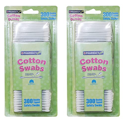 600Ct Cotton Swabs Double Round Tipped Applicator Qtips White Sticks Ears Makeup