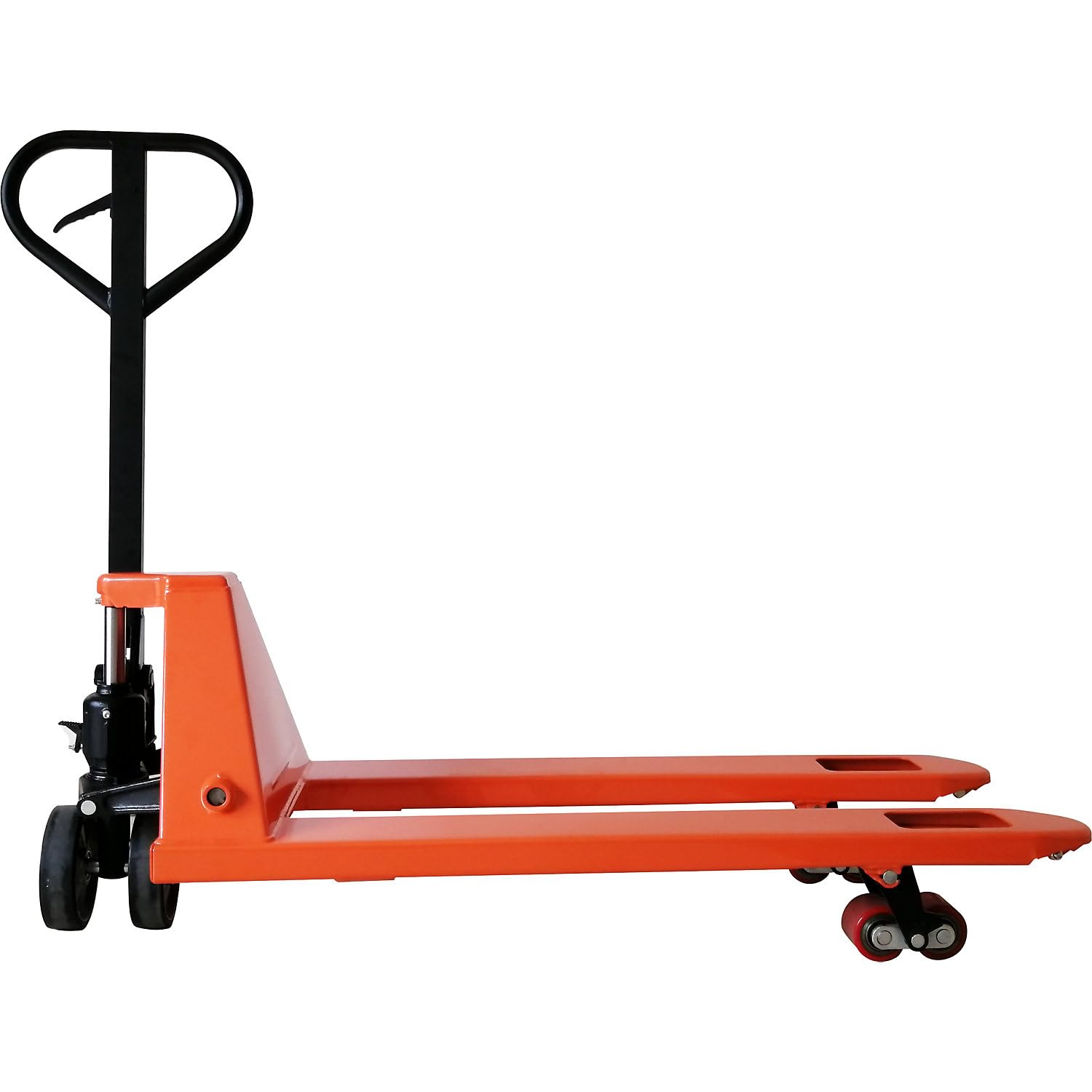eurokraft | Handhubwagen | Tragfähigkeit 2500 kg | Lastrollen Polyurethan | Tandem