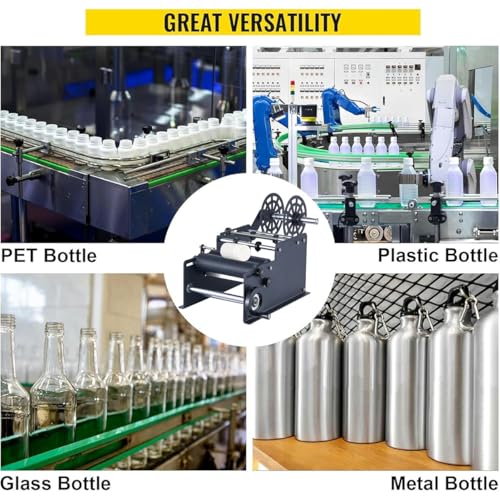 Etiquetadora manual de acero inoxidable para latas y botellas cilindricas 6