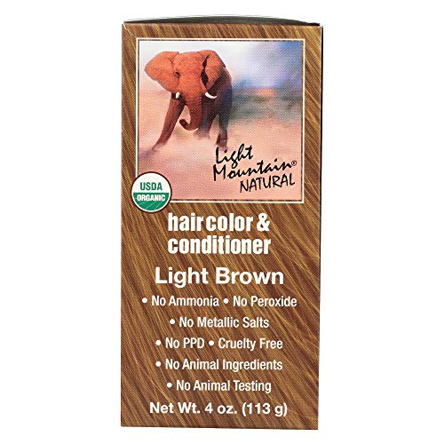 Light Mountain Natural Hair Color & Conditioner, Light Brown, 4 Oz (113 G) (Pack Of 3) #TOP2