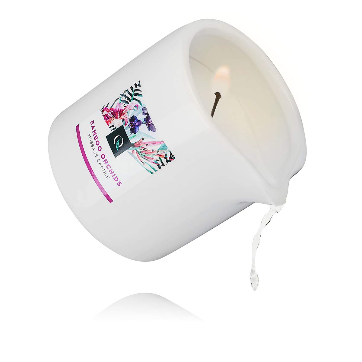Exotiq Massagekerze Bambus Orchidee (200 gr – 7 oz) Für Entspannende Massagen mit Warmem und Weichem Massageöl – Perfekt für eine Heiße Massage – Relaxender Effekt, Hautfreundlich, Pflegend