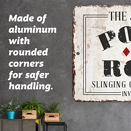 Personalized Vintage Distressed Look Poker Room Metal Room Sign (8X12 Inches) #TOP3