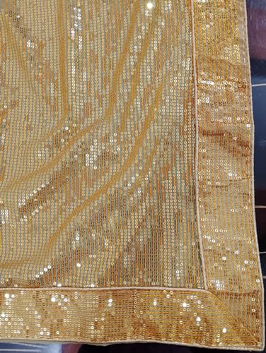 Image of Women's And Girl's Heavy Sequins Work Georgette Saree with Blouse (Wedding-Sequins-Party-Saree)