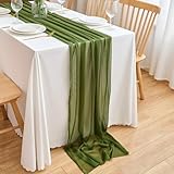 【Design élégant】Ce chemin de table rectangulaire romantique en gaze est parfait pour créer de beaux plis ou pour le mettre en vrac sur le sol pour ajouter une chute naturelle délicate, douce, douce et lisse, noble et élégant, particulièrement adapté aux thèmes bohémiens, chics ou autres. Vous pouvez également nouer un nœud pour rendre le chemin de table de mariage encore plus spécial, il peut également être utilisé comme ornement pour les housses de chaise.