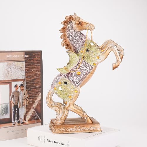 Estatua de Caballo Saltando de Resina Colorida 13'' miniatura 6