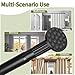 Tension Curtain Rod 51-165In(4.25-13.75Ft), Extra Long Outdoor Curtain Rod No Drilling for Window or Bathroom Patio, Adjustable Spring Shower Rod, Easy to Install Never Rust, Rod Diameter 1.26In-Black