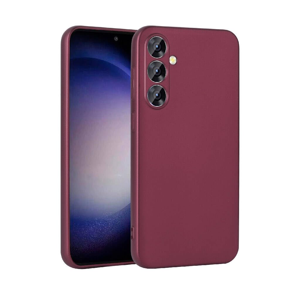 Zore Galaxy ile uyumlu S23 FE Kılıf Zore Premier Silikon Kapak Mürdüm