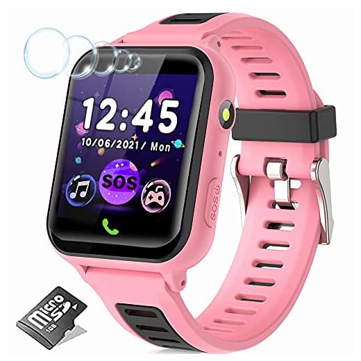 Kids Smart Watch for Girls Boys, Kids Cell Phone Watch with 14 Puzzle Games Call SOS Music Player, HD Touch Screen Children 12/24 hr Learning Toys Smartwatch Birthday Gifts for Kids Age 3-14(Pink)