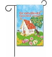 KafePross Grandkids Spoiled Here Garden Flag Grandma's Garden Flowers Spring Summer Yard Banner 1...