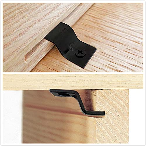 Table Top Fasteners, Z Clips For Table Tops 40 Packs (Black) #TOP6