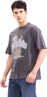 WROGN Men's 100% Cotton T-Shirt | Retro Graphic Print | Oversized Fit Price In India
