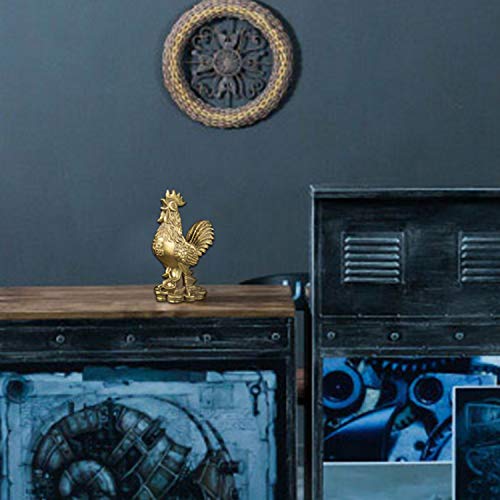 Brabud Brass Rooster Statue Feng Shui Handmade Chicken Figurine Collection Home Decor #TOP6