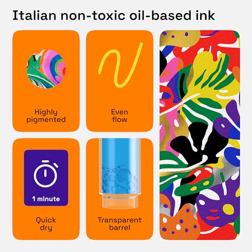 Image of ARTISTRO 12 Oil-Based Permanent Paint Markers - Medium Tip Markers for Tire, Wood, Rock, Fabric, Glass, Ceramic, Metal, Plastic, and More - Quick Dry, Waterproof