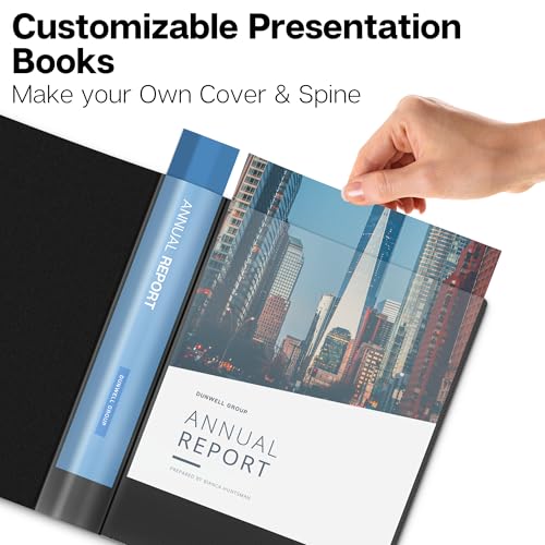 Dunwell DISPLTR24 Binder With Plastic Sleeves, Black 24-Pocket Presentation Book thumb #1