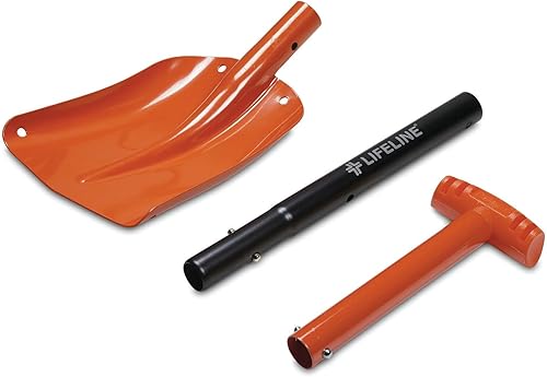 Miniatura 2 de Lifeline 4017 - Pala deportiva de aluminio, diseño plegable de 3 piezas, pala de nieve perfecta para automóvil, camping y otras actividades al aire