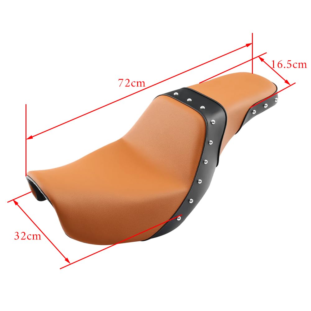 Selle Biplace Compatible avec Harley Davidson Dyna Street Bob 06-17 SF6 Noir
