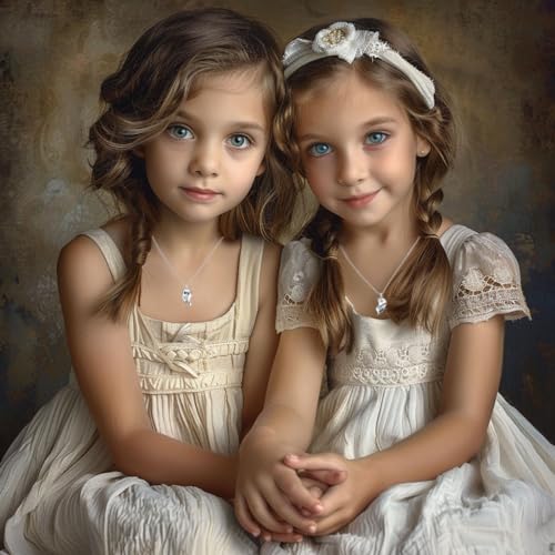 VEEHOO Big Sister Gifts for Girls, Big Little Sister BFF Friendship Necklaces Jewelry for 24