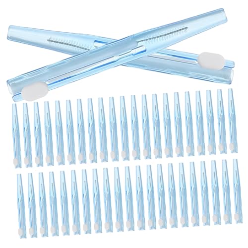 COLLBATH 40 piezas Unidades Cepillos Interdentales Flexibles Azul Limpiadores Dientes con Mango Ergonómico para Limpieza de Casa y Viaje