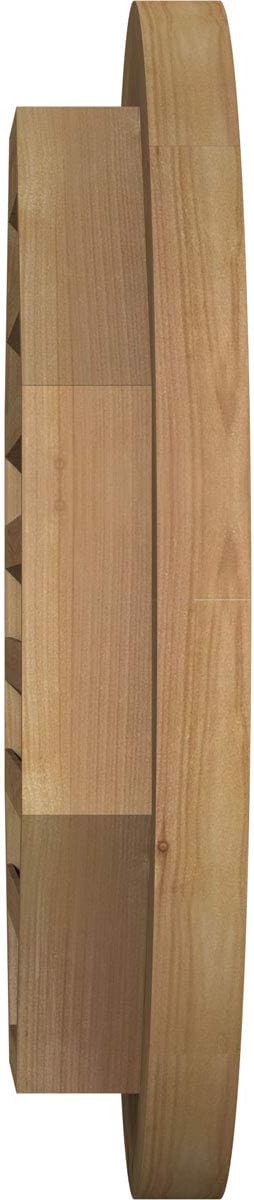 Ekena Millwork GVWRO26X2600SFUWR Round Gable Vent Gable Vent, 26"W x 26" (31"W x 31"H Frame Size), Western Red Cedar, Unfinished