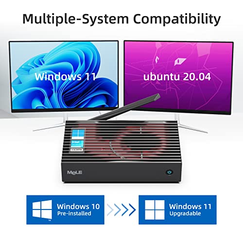 MeLE Mini PC Fanless PCG35HD N5105 Micro Computer, 8GB 256GB Small Desktop Server, Support Triple Monitor 4K WiFi5 Gigabit Ethernet BT5.2 PXE Unlock BIOS Auto Power on Industrial IoT Business - Image 6