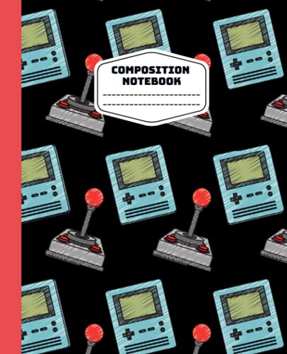 Video Game Composition Notebook: Wide Ruled Lined Paper Journal |