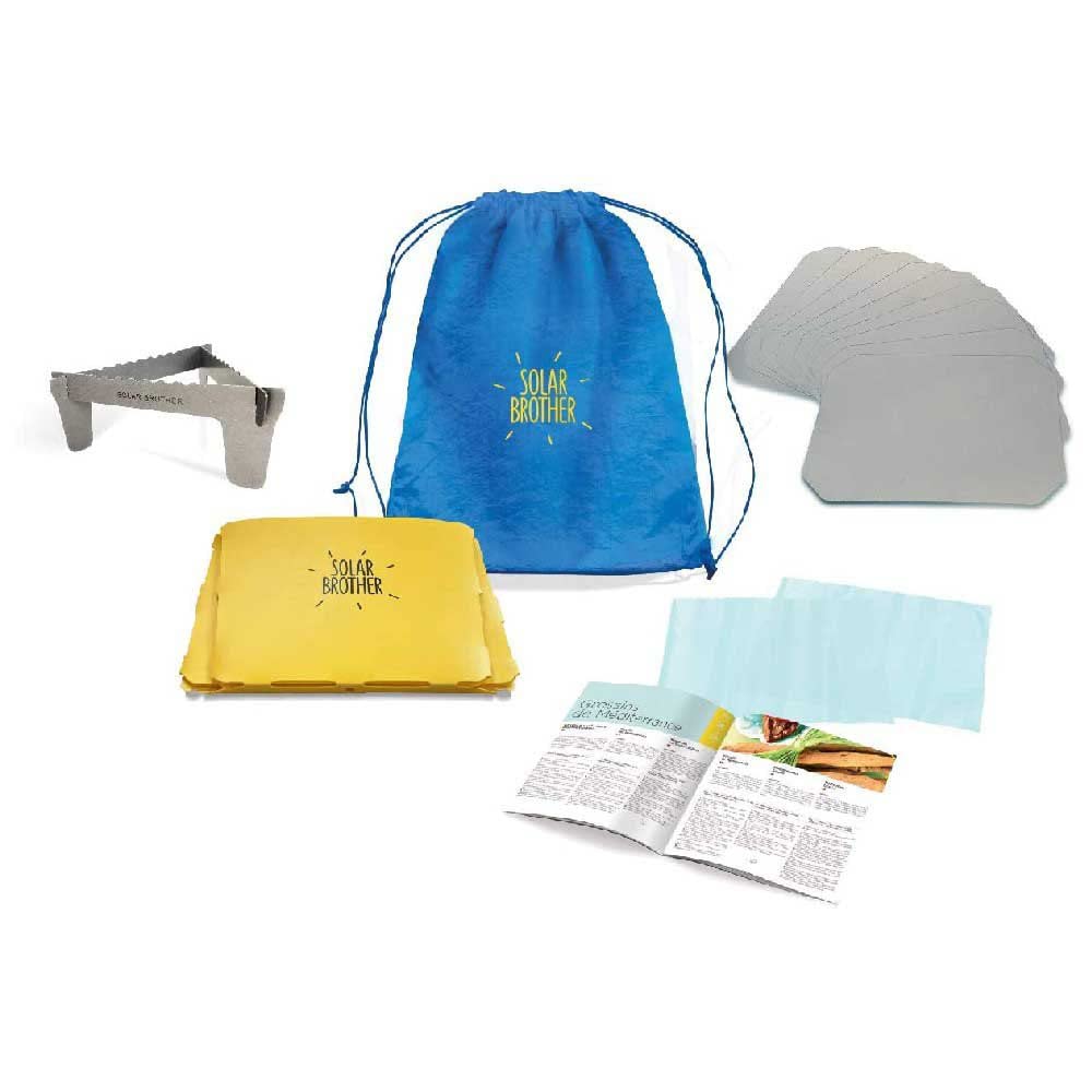 SOLAR BROTHER — Sungood — Cuiseur Solaire Ultra-Compact et Nomade — Cuisson de 80 °C à 120 °C – 1 réflecteur, 1 Sac de Cuisson, 1 Repose-Plat,1 Sac de Transport, 1 livret de Recettes