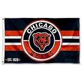 WinCraft Chicago Bears Patch Button Circle Logo Flag Large 3x5 Banner