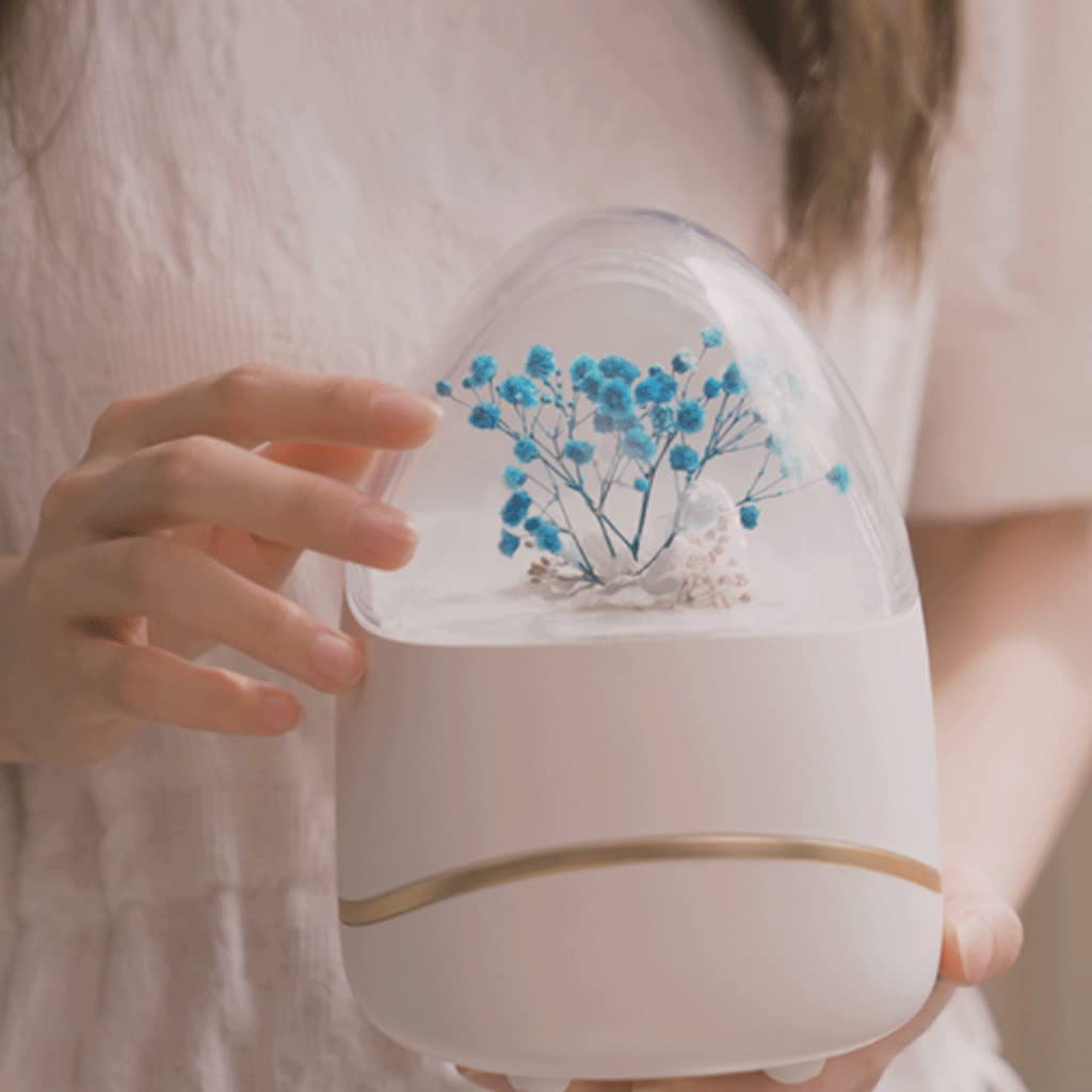 Ulepszony Gedroogde bloemen etherische olie diffuser, USB ultrasone 400 ml aromatherapie diffusers luchtbevochtiger, kan worden getimed, sfeer nachtlampje Zrelaksować się
