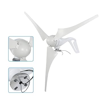 Ubersweet Wind-Mill Generator, Wind Generator, 24V 12V, Flange Connection Installation, 3Pcs 580MM Home for Generate Electricity Industry Power Generation(12V)'