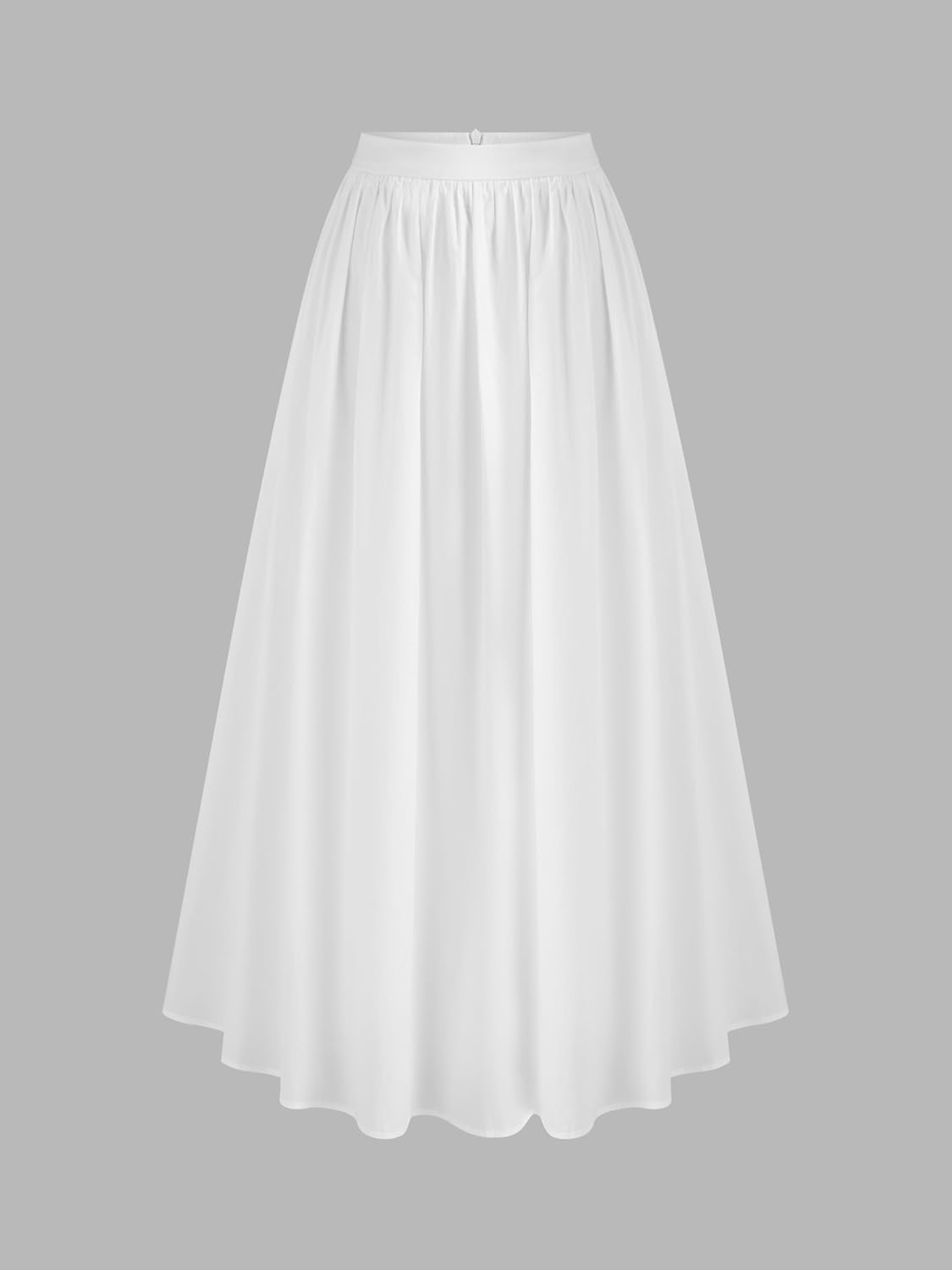 CIDER Skirts for Women Cotton Maxi Skirt Mid Waist Solid Ruffle Long A Line Skirts Casual Elegant Flowy