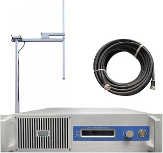 FM Broadcast Transmitter 2000W with 30M Cable and Antenna, Professional Long Range FM Radio Transmitter for Church Radio Station