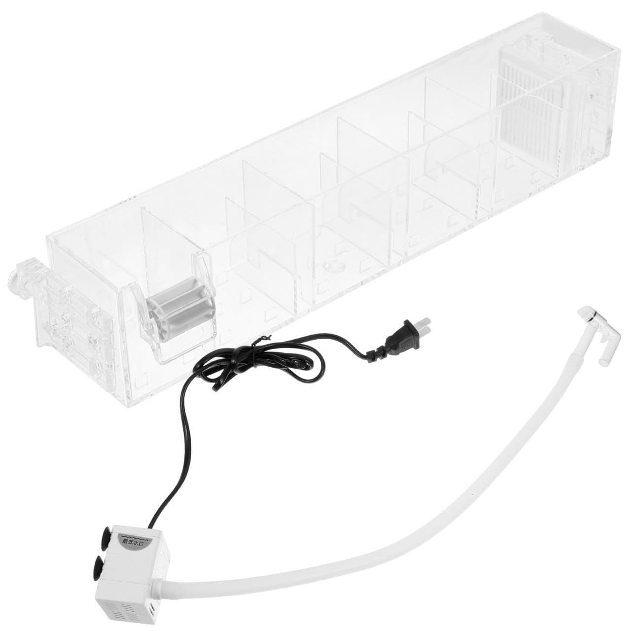 Acryl Aquariumfilterkasten mit Integrierter Wasserpumpe und Leisem Hängesystem 1 Satz Filterbox für Effiziente Fischtankfiltration und Klares Design