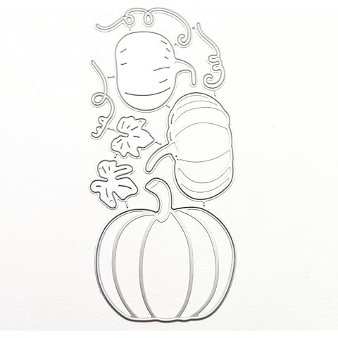 Pumpkin Cutting Dies,Metal Cutting Dies for Card Making Hello Happy Fall Words Die Cuts DIY Scrapbooking for Autumn Thanksgiving Photo Album Card Decoration Crafts Making Supplies (Pumpkins Leaves) Cover