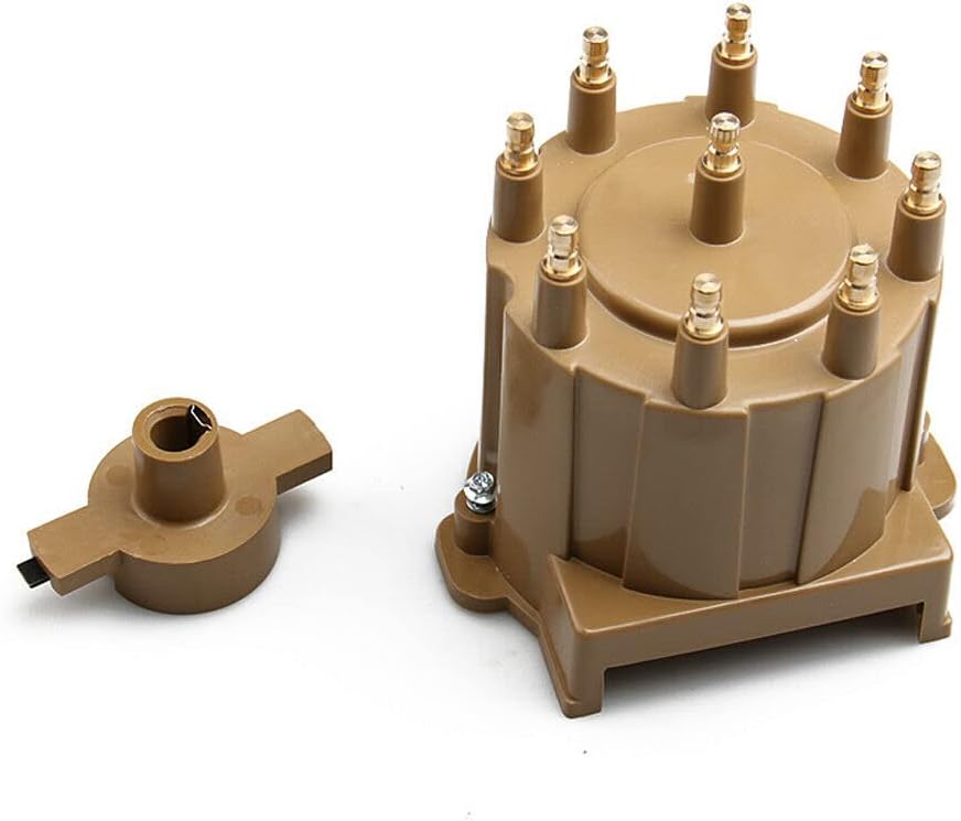 Replacement For New Ignition Distributor Cap and Rotor Kit 8132 HEI/Male Tan for Chevy