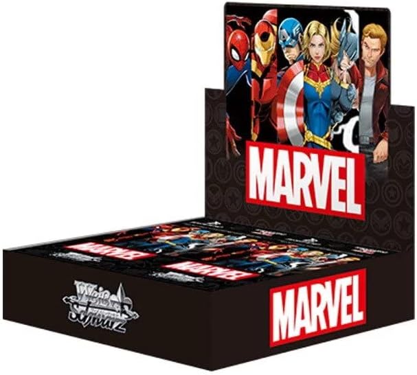Card Game Weiss Schwarz Caja de refuerzo japonesa 16 paquetes – 9 tarjetas por paquete Marvel