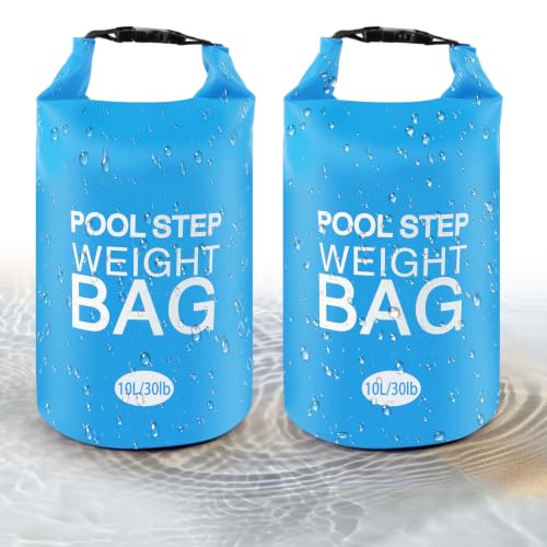 30 lb Pool Ladder Weights,Sand Fillable Step Anchors for Above Ground Pools
