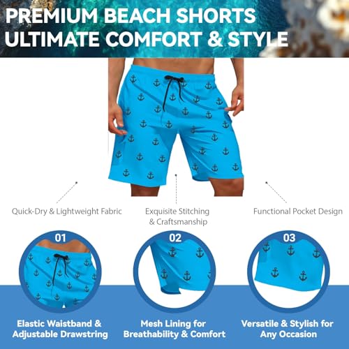 Quick Dry Mens Swim Trunks Lightweight & Comfortable Bathing Suits Summer Essential Gear2
