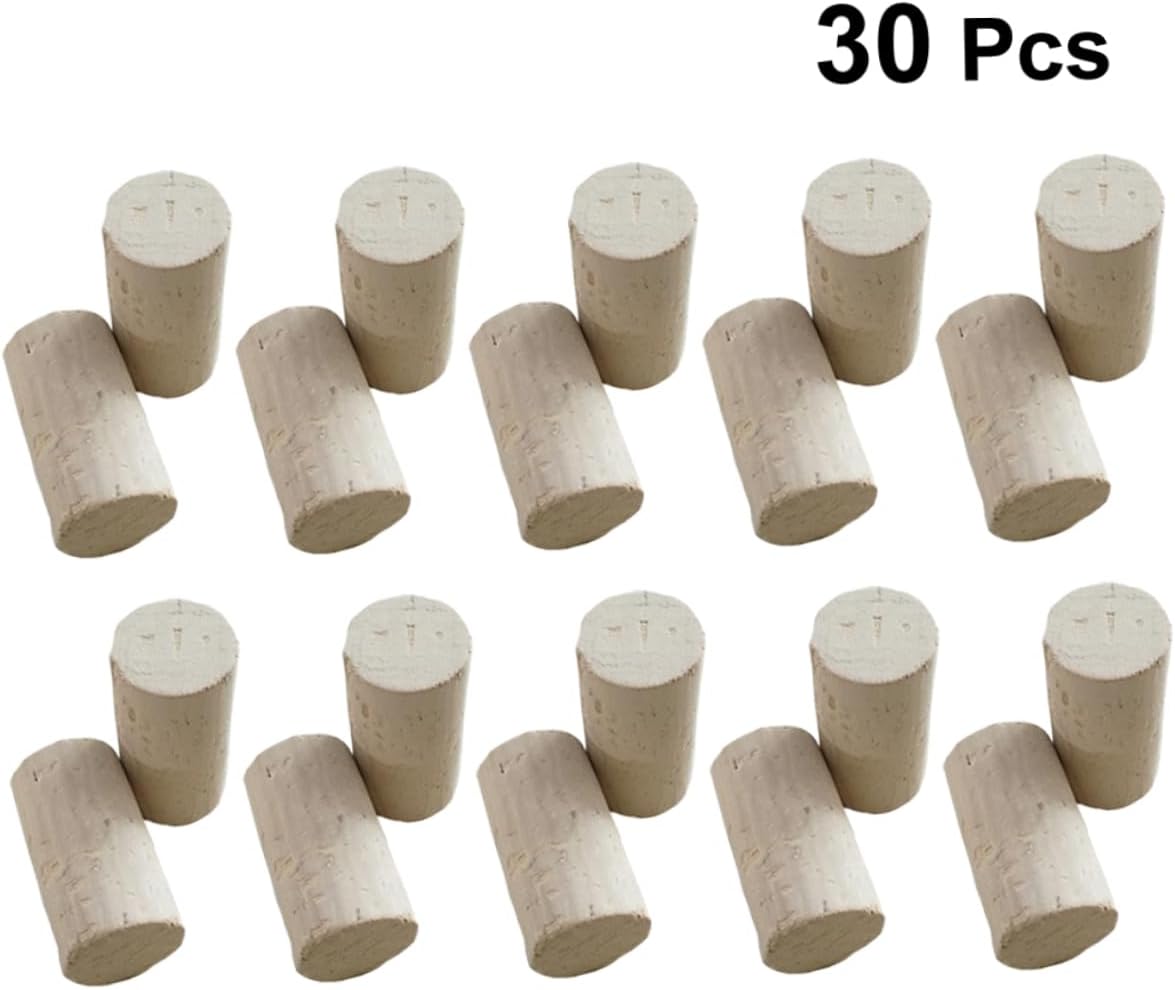 Oak Wine Bottle Stopper Cork 30 Pcs for Handmade Wine