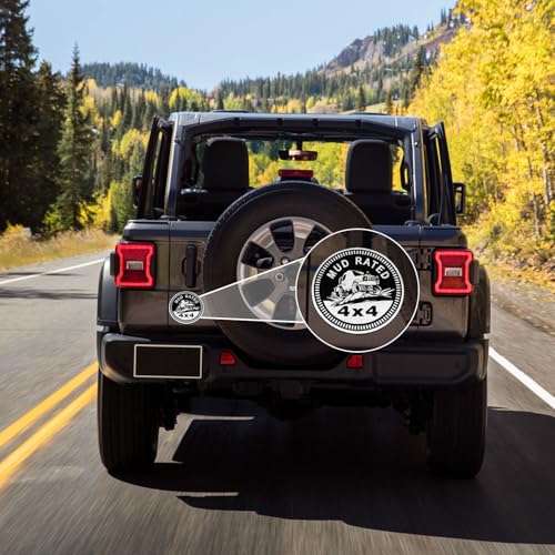 Image of 2 pcs Car Emblem 4 x 4 Metal Automotive Badge 3D Metal Car Badges Emblems Round Emblem Decals Car Badge Decals Stickers Compatible with Vehicles Trucks SUV RV Decorations (MUD Rated)