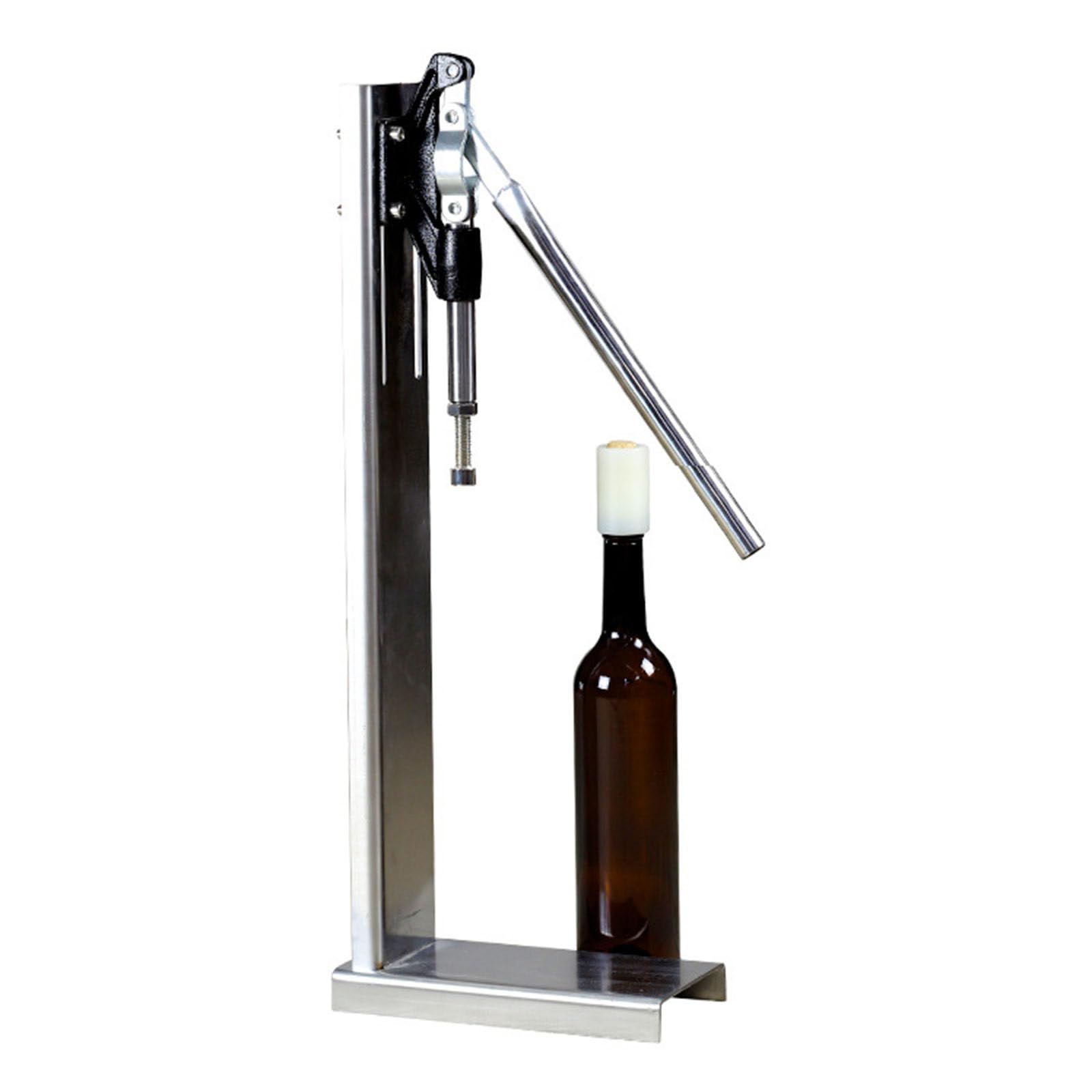 Prensa de corcho para botellas de vino, máquina de sellado de vino tinto, corchador manual para tapones pequeños, grandes y medianos, equipo de corcho seguro manos libres