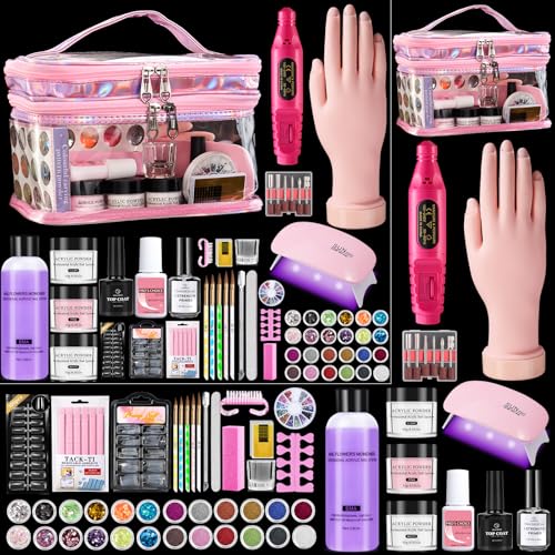 Nail Kit for Beginners with Everything: Professional Nail Acrylic Powder