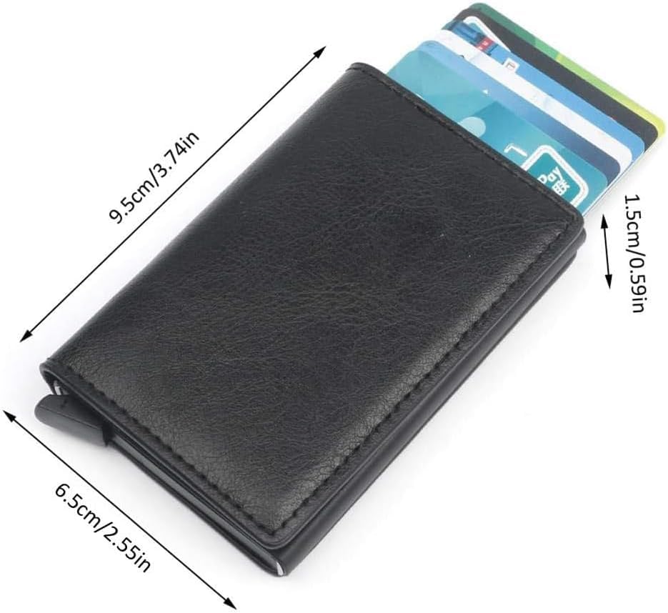 Simplofficial SIMPL Toggl™ Wallet Men's Genuine Leather Wallet RFID Blocking Credit Card Holder Minimalist (Black)2