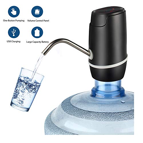 Electric Water Bottle Pump, TBTeek Portable USB Charging Automatic Drinking Water Dispenser, One