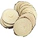 Bignc 12Pcs 4-5-Inch Unfinished Natural Thick Wood Slices Circles with Tree Bark Log Discs for DIY Craft Christmas Rustic Wedding Ornaments