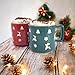 Imagen de com-four® 2x Taza de café navideña XL de porcelana 450 ml