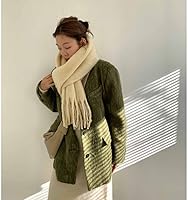 Vista 58 de Bufanda grande y gruesa de gran tamaño, esponjosas, de lana grande, gruesa, cálida para invierno