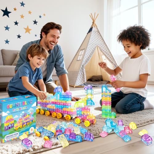 Image of 42PCS Soft Train Sensory Building Blocks with Wheels,Squishy Stacking Toy
