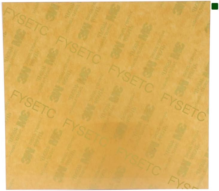 FYSETC 3D Printer CR-10 Build Plate Smooth PEI Sheet 12.2" x 12.2" (310mm x 310mm) Ultra Thin 0.01" High Heat Resistance Platform w/Adhesive for CR-10/S Pro Reprap Monprice Make Pro Taz 6 Printer-1pc