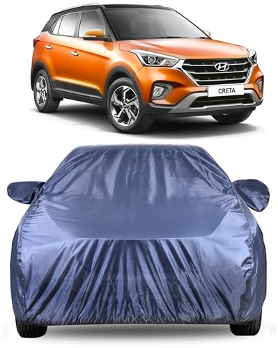 Image of Autofact Premium Car Cover for Creta 2015-2019 | All Weather Water-Resistant Full Body Car Cover | Light-Weight Triple-Stitched Outdoor Shield with UV Protection, Dustproof & Heat-Resistant