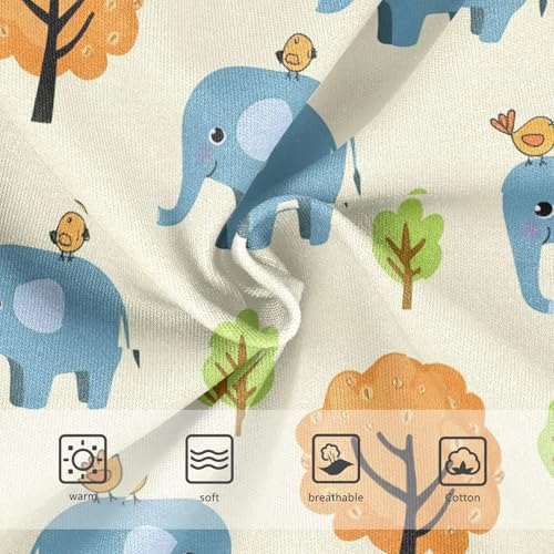 Cute Elephant Plant Yellow Toddler Girls's Underwear 2T 23021993